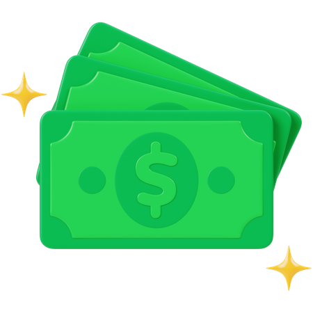 Dinero en dólares  3D Icon