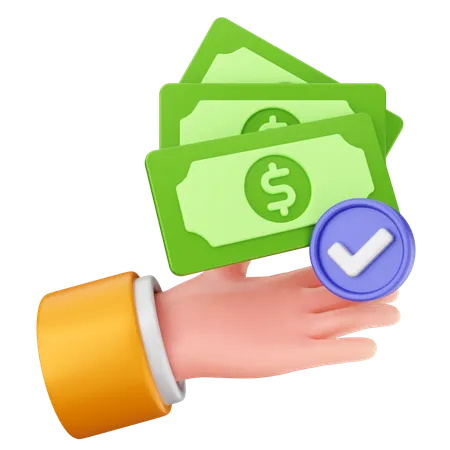 Dinero dólar  3D Icon