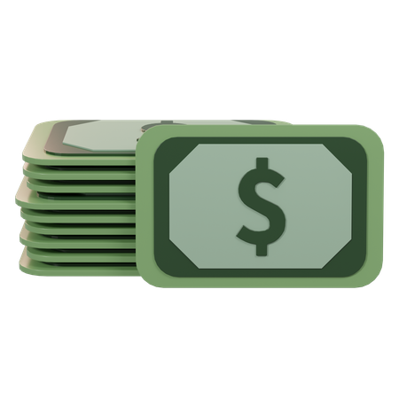 Dinero en dólares  3D Icon