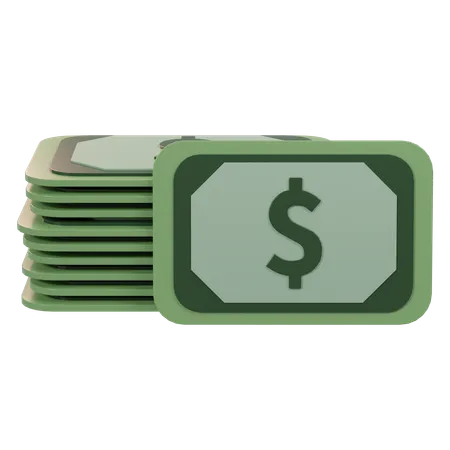 Dinero en dólares  3D Icon