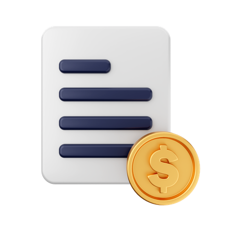 Archivo de dinero en dólares  3D Icon