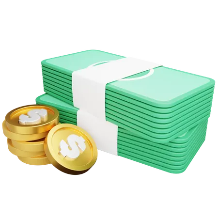 Moneda de dinero dólar  3D Icon