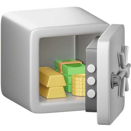 Dinero en bóveda  3D Icon
