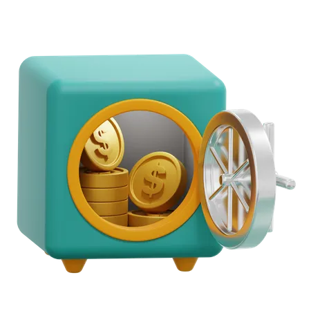 Dinero en bóveda  3D Icon