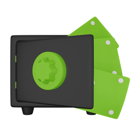 Dinero en bóveda  3D Icon