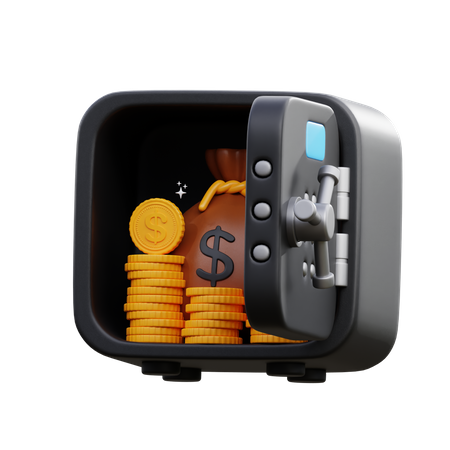 Dinero en bóveda  3D Icon