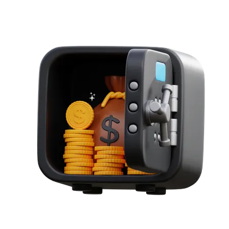 Dinero en bóveda  3D Icon