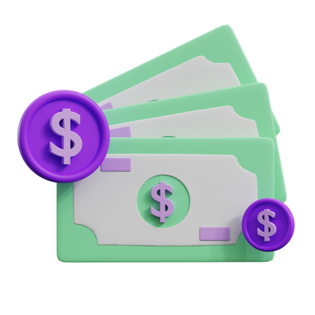 Dinero en efectivo  3D Icon