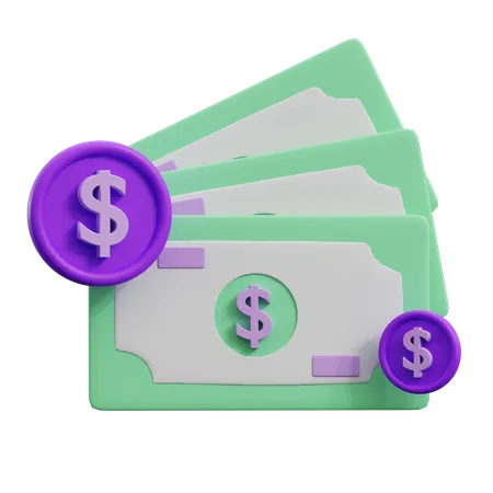 Dinero en efectivo  3D Icon