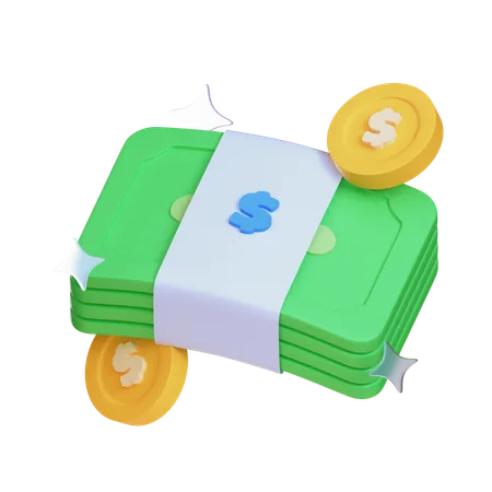 Dinero en efectivo  3D Icon