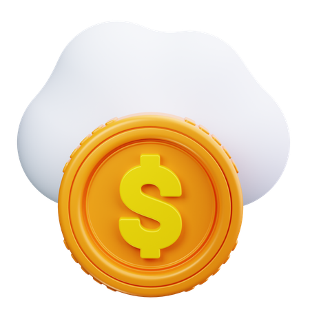 Dinero en la nube  3D Icon