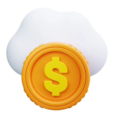 Dinero en la nube  3D Icon