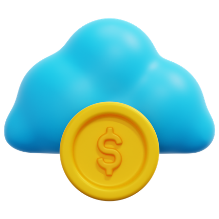 Dinero en la nube  3D Icon
