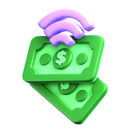 Dinero en línea  3D Icon