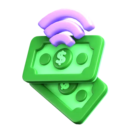 Dinero en línea  3D Icon