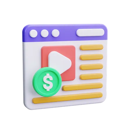 Dinero en línea  3D Icon