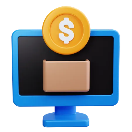 Dinero en línea  3D Icon