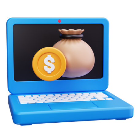 Dinero en línea  3D Icon