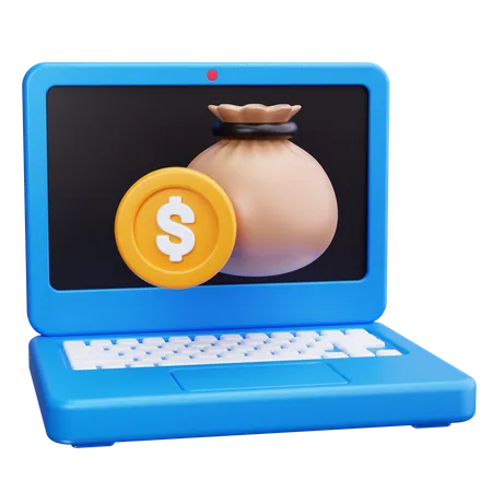 Dinero en línea  3D Icon