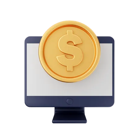 Dinero en línea  3D Icon