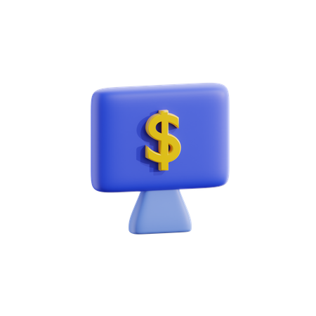 Dinero en línea  3D Icon