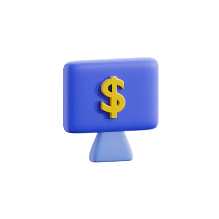 Dinero en línea  3D Icon