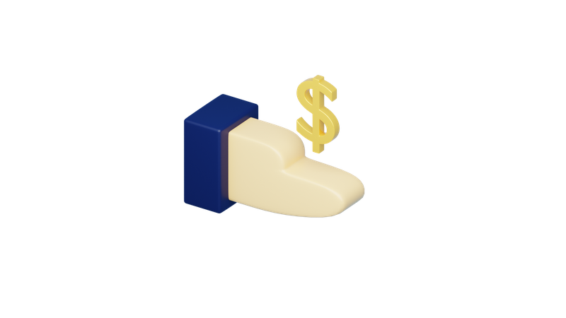 Dinero en mano  3D Icon