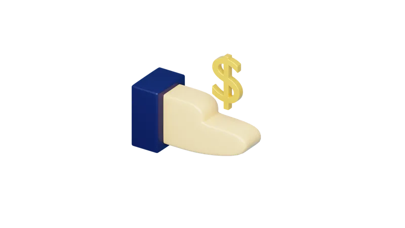 Dinero en mano  3D Icon