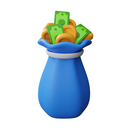 Dinero en sacos  3D Icon