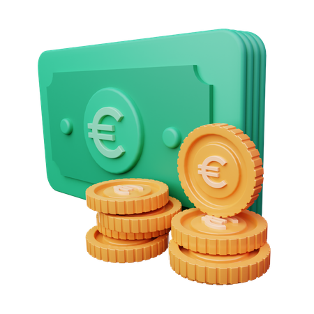 Dinero euros  3D Icon