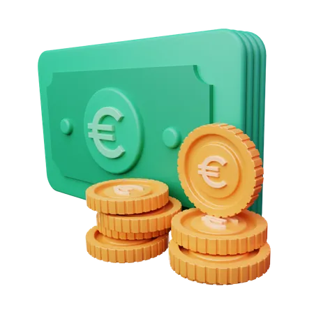 Dinero euros  3D Icon