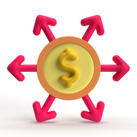 Dinero expandir  3D Icon