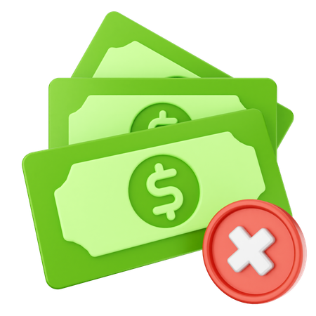 Dinero fallido  3D Icon