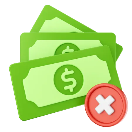 Dinero fallido  3D Icon