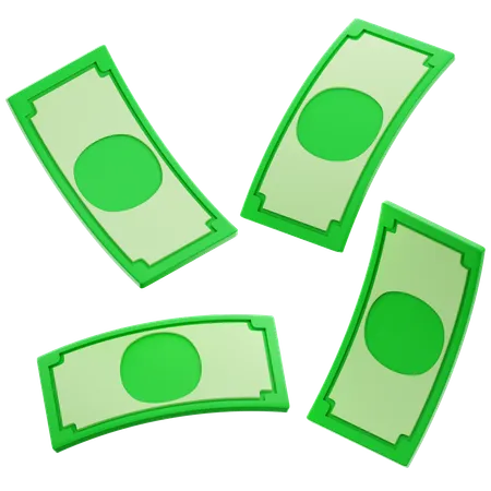 Dinero flotante  3D Icon