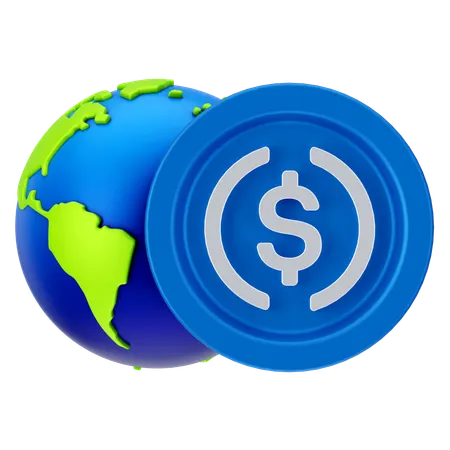 Dinero global  3D Icon