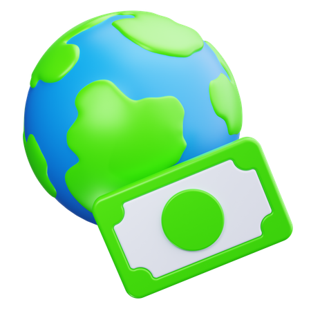 Dinero global  3D Icon