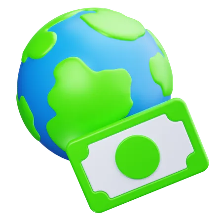 Dinero global  3D Icon