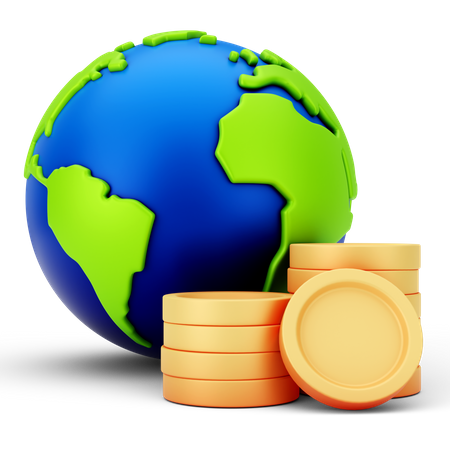 Dinero global  3D Icon