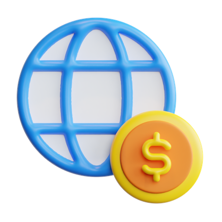 Dinero global  3D Icon