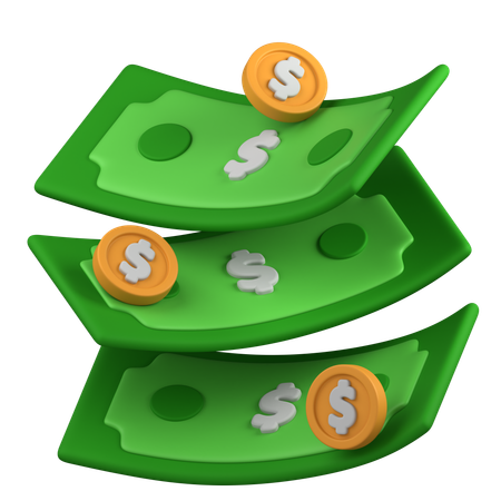 Dinero cayendo  3D Icon