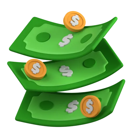 Dinero cayendo  3D Icon