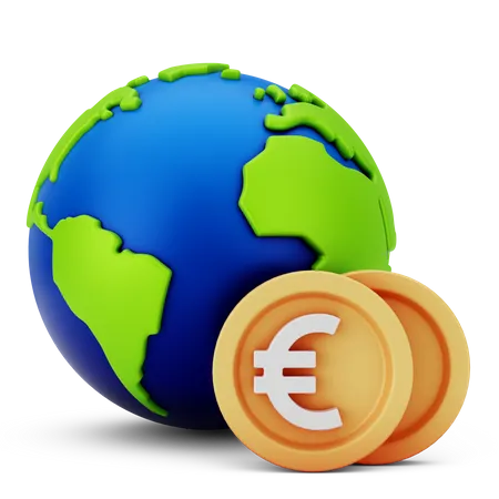Dinero internacional  3D Icon
