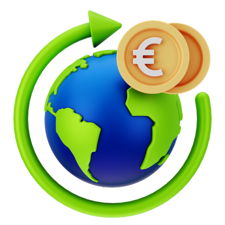 Dinero internacional  3D Icon