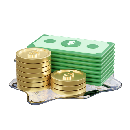 Dinero liquido  3D Icon