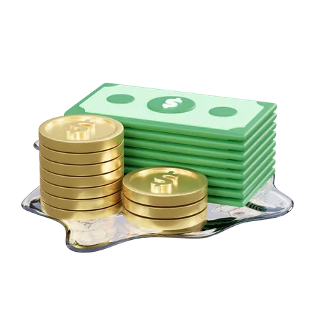 Dinero liquido  3D Icon