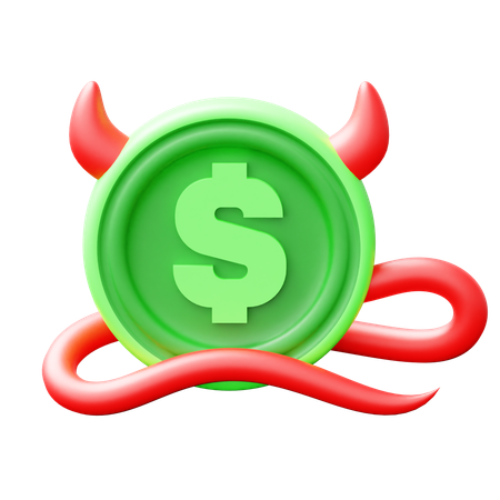 Dinero malvado  3D Icon