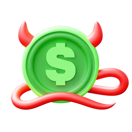 Dinero malvado  3D Icon