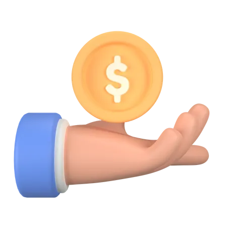 Mano de dinero  3D Icon