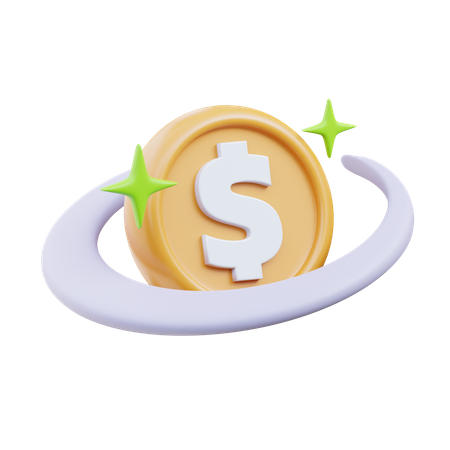 Moneda de dinero  3D Icon